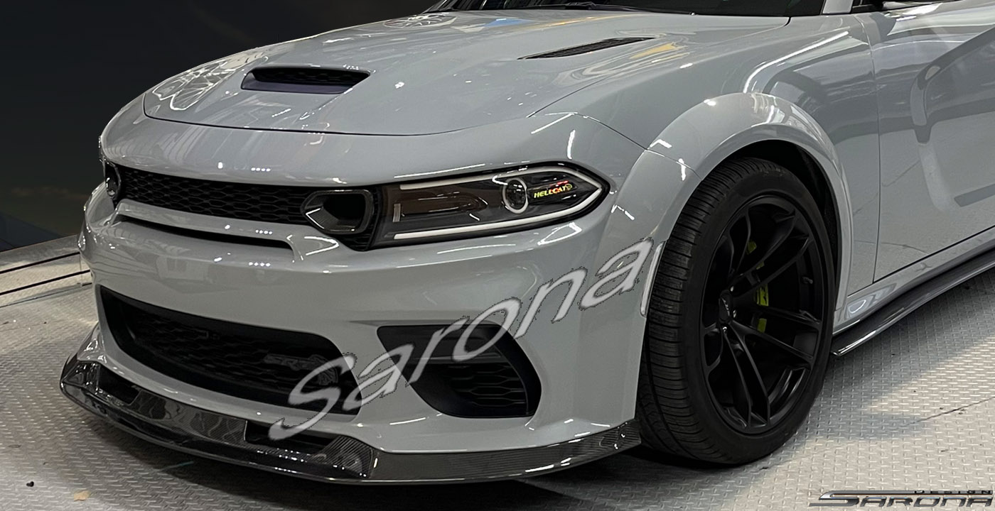 Custom Dodge Charger  Sedan Front Lip/Splitter (2015 - 2024) - $440.00 (Part #DG-057-FA)